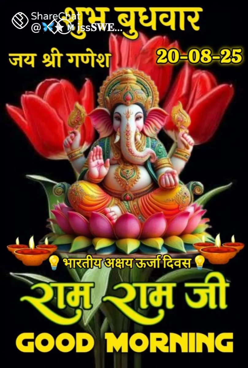 जय श्री गणेश जी महराज जी की जय हो सुप्रभात मित्रों जय हिन्द