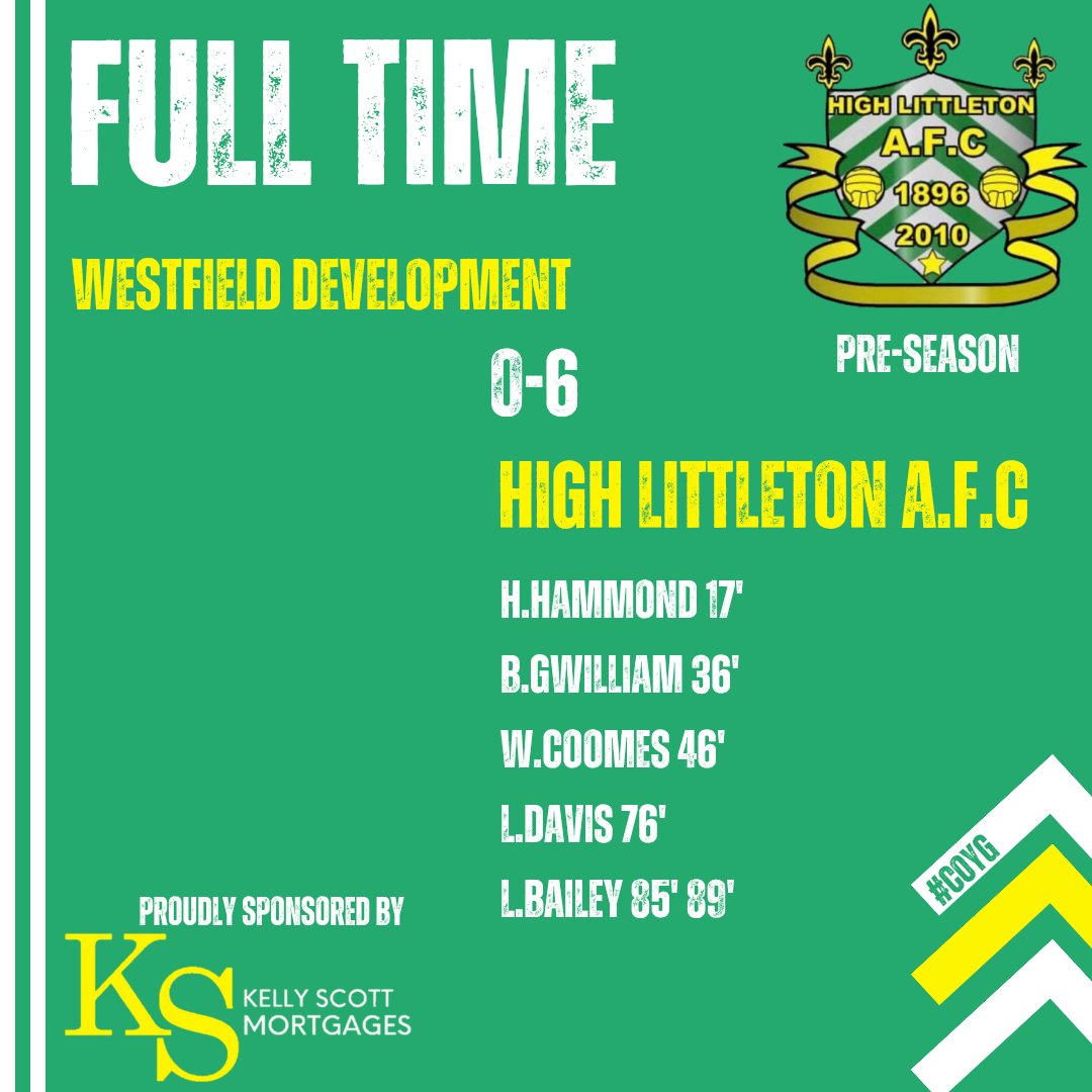 High Littleton (@highlittletonfc) on Twitter photo A perfect performance on the road tonight by everyone involved. A mix of some brilliant team and individual goals. Best of luck for the season to a young <a href="/WestfieldFC/">𝙒𝙀𝙎𝙏𝙁𝙄𝙀𝙇𝘿 𝙁𝘾</a> Development side that held their own for the majority of the game.
#HLFC | #COYG A perfect performance on the road tonight by everyone involved. A mix of some brilliant team and individual goals. Best of luck for the season to a young <a href="/WestfieldFC/">𝙒𝙀𝙎𝙏𝙁𝙄𝙀𝙇𝘿 𝙁𝘾</a> Development side that held their own for the majority of the game.
#HLFC | #COYG