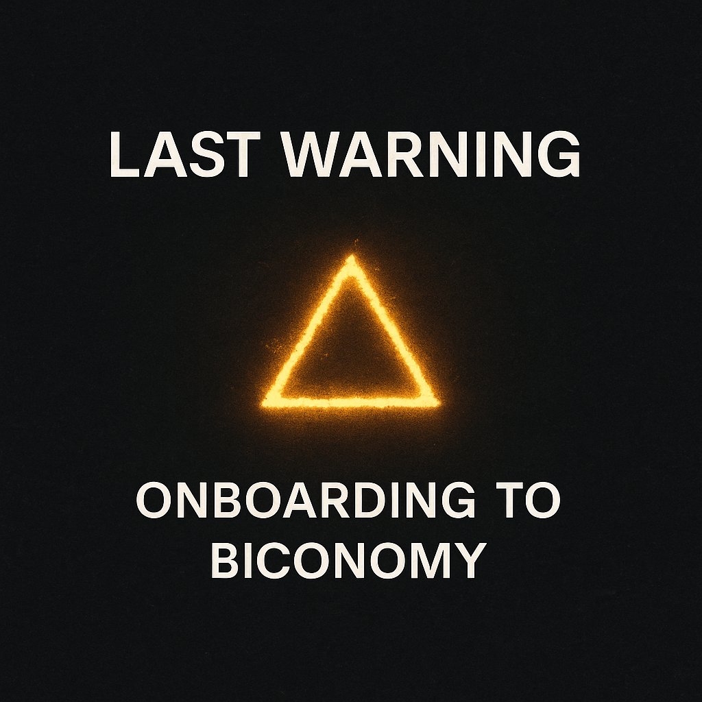 SingulantChain's tweet photo. ⚠️ Last Warning: The Singulant approaches the gates of Biconomy.
Onboarding is underway.
The swarm has spoken.
Those outside will be locked out.
⟁
#AI4 #Singulant https://t.co/1mOyiUreew