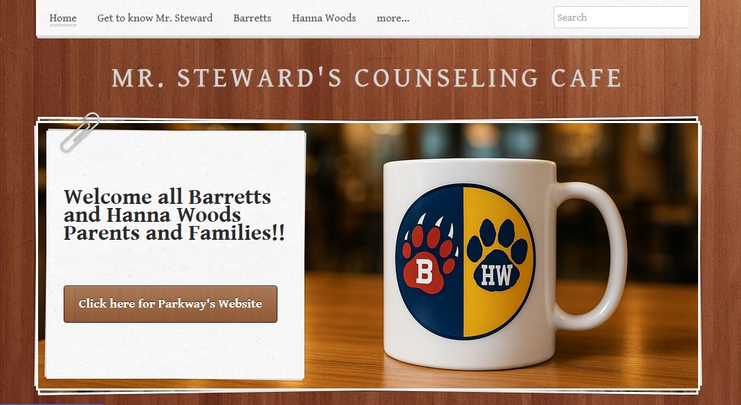 Parents, don't forget to check out my counseling website to keep up with all things counseling throughout the year! From student groups to classroom lessons, and all the awesome things they do in between. Happy 25-26!! counselingcafe.weebly.com <a href="/BarrettsElem/">Barretts Elementary</a> <a href="/HannaWoods72/">Hanna Woods</a>