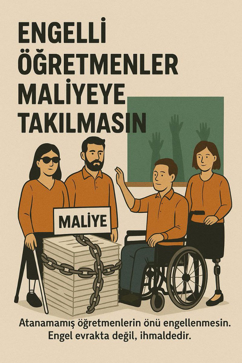 Engelli öğretmenler unutulmasın! Bir sınıfın kaderini,bir öğretmenin ataması ile değişir.Engelli öğretmenler binlerce hayatı değistirecek..  <a href="/RTErdogan/">Recep Tayyip Erdoğan</a> <a href="/Yusuf__Tekin/">Yusuf Tekin</a> <a href="/memetsimsek/">Mehmet Simsek</a> <a href="/_cevdetyilmaz/">Cevdet Yılmaz</a> <a href="/avfatmaoncu/">Av.Fatma Öncü</a> <a href="/kasapoglu/">Dr. Mehmet Kasapoğlu</a> <a href="/fevzizirhlioglu/">Fevzi Zırhlıoğlu</a> #EngelliÖğretmenBekliyor