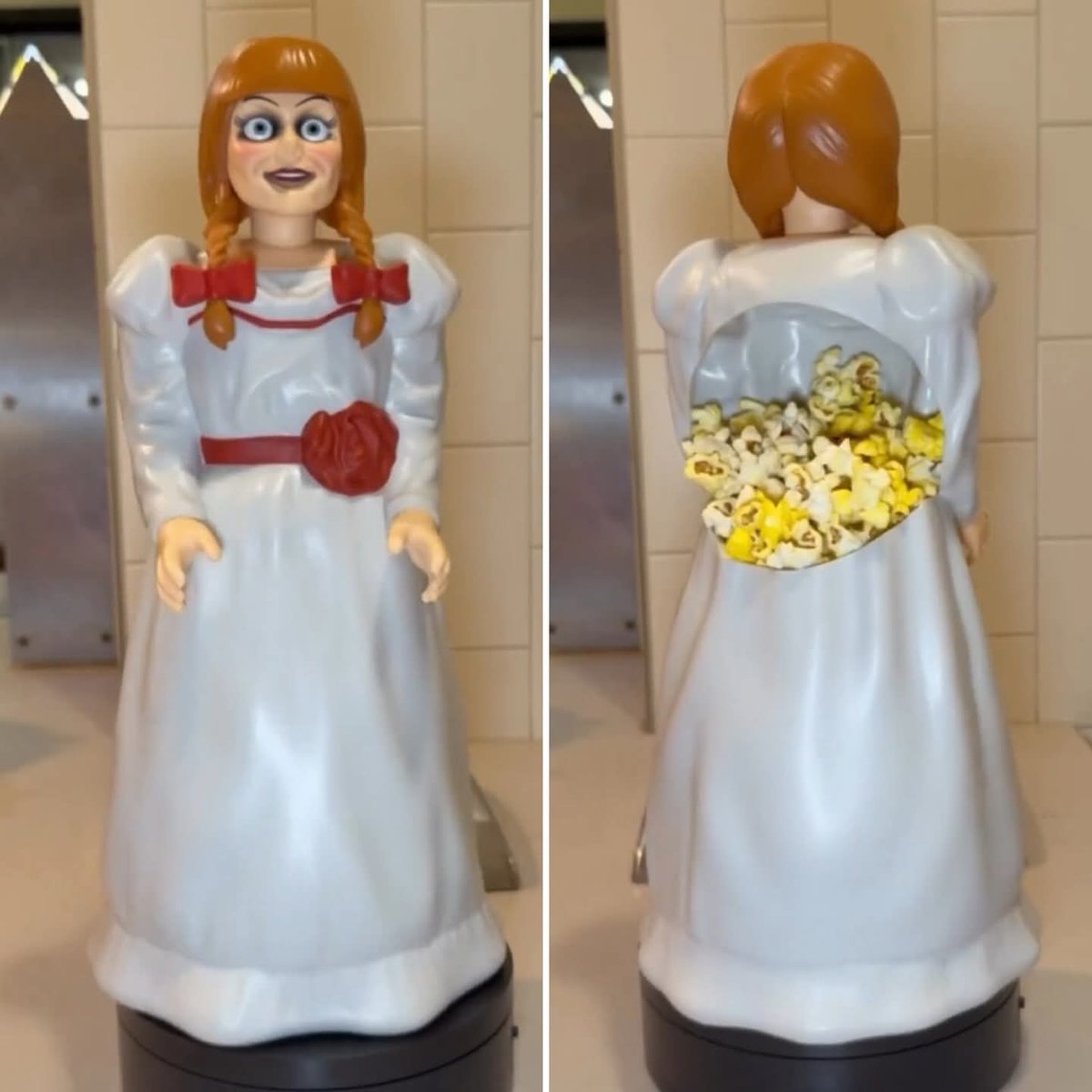 I will absolutely not eat popcorn out of Anabelle's ass. Sorry, Cinemark.