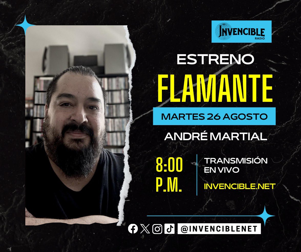 Es un tremendo placer compartir que Flamante se une a la barra de Invencible Radio a través de <a href="/Invenciblenet/">Invencible</a> . Gracias a <a href="/TakeshiLopez/">Takeshi Lopez (Big TL)</a> por esta enorme oportunidad. Pronto tendremos más información. #sonidospimpantes