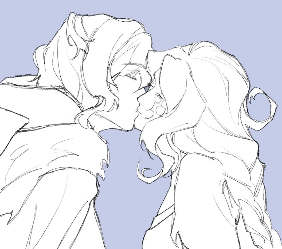 Used a ref for this and it still looks weird to me 
Im not good at drawing kisses 
#ithagrace
