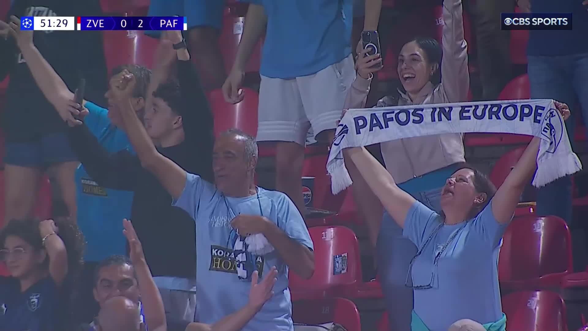 Pafos have the Marakana SILENT as they go two up against Red Star 🇨🇾