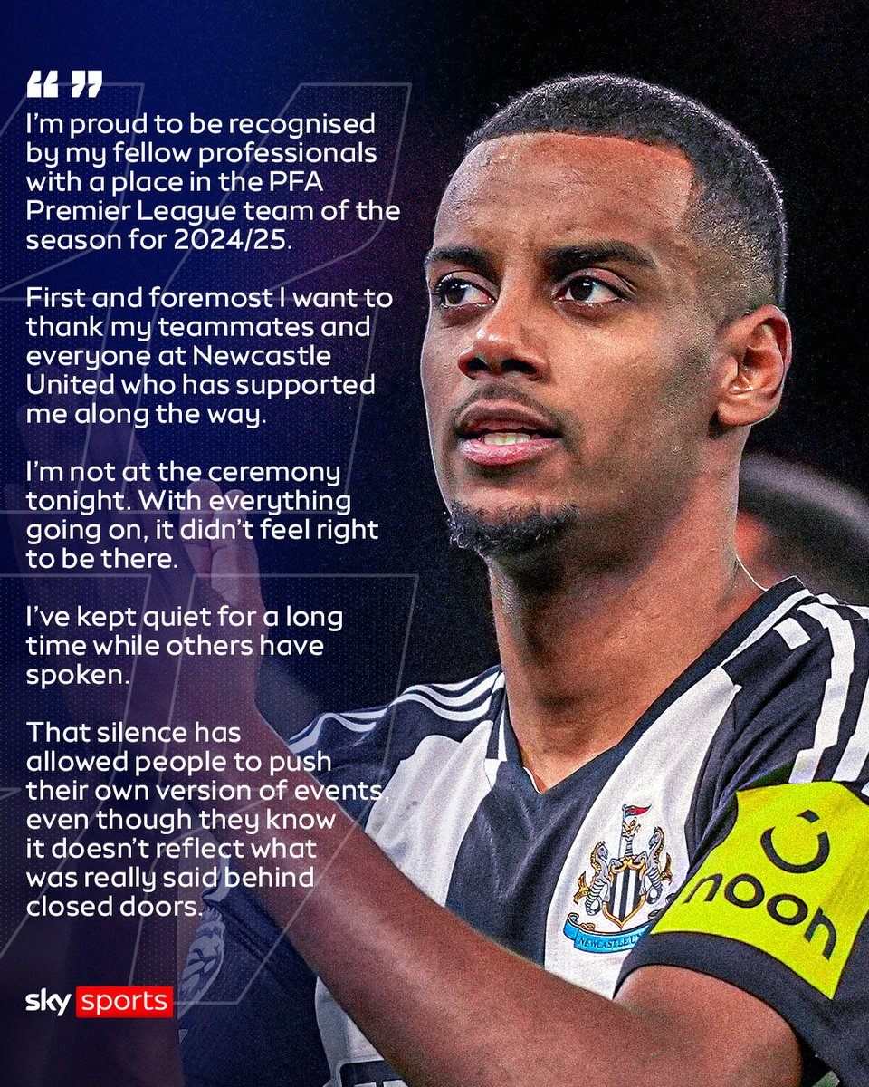 SkySportsPL's tweet photo. Alexander Isak says his relationship with Newcastle “can’t continue” and “change is in the best interests of everyone” as he accused the club of broken promises over his future 🗣️ https://t.co/9pWGIRtOo0