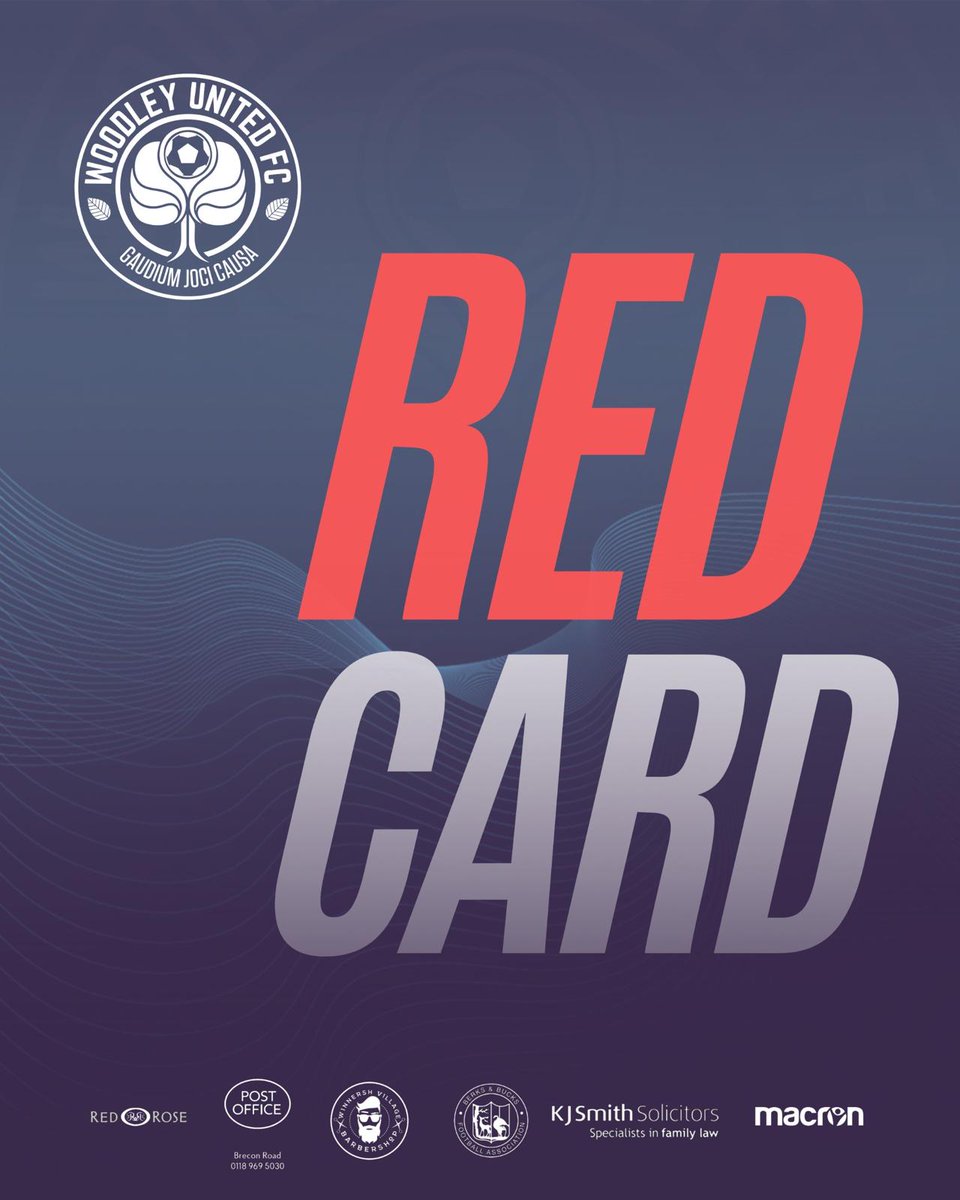 🟥78’ | Red Card | Woodley United 😮
 
Dylan Clark of Woodley United has been sent off.
 
Still Spelthorne Sports 1 🆚 2 Woodley United
 
#NonLeague | #WeAreUnited🩵 | #Matchday