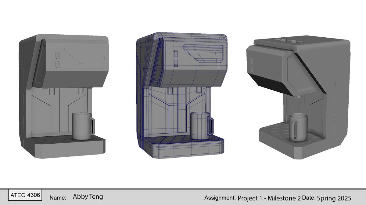cattable3D's tweet image. 3D Coffee Machine made with #AutodeskMaya and #Substance3D