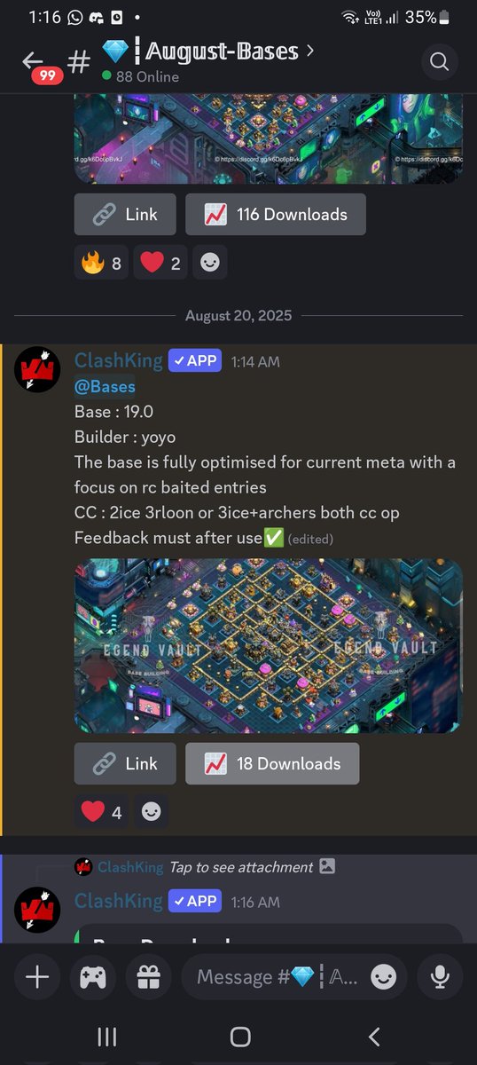 yoyobuilder's tweet image. We upload daily Unseen tweaked fresh *tested bases on discord server and it&apos;s COMPLETELY FREEE NO CHARGES✅️
DISCORD SERVER: discord.gg/99tQQM6q