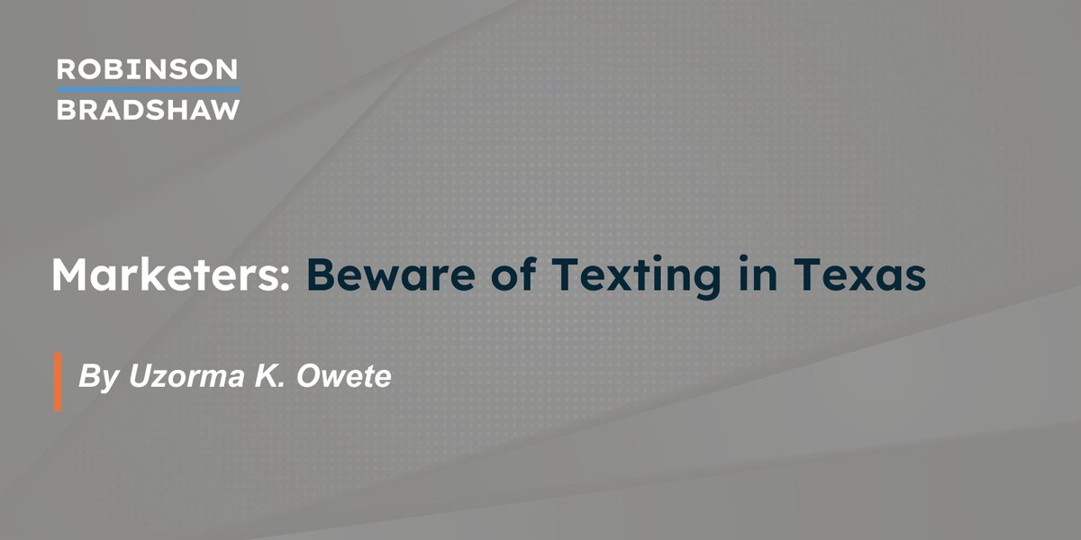 Starting on Sept. 1, businesses that send text messages from TX or to TX consumers to induce them to buy, rent, claim or receive a product or service will be required to register with the Texas Secretary of State and post a security deposit. 

More here: rb.gy/mjreog
