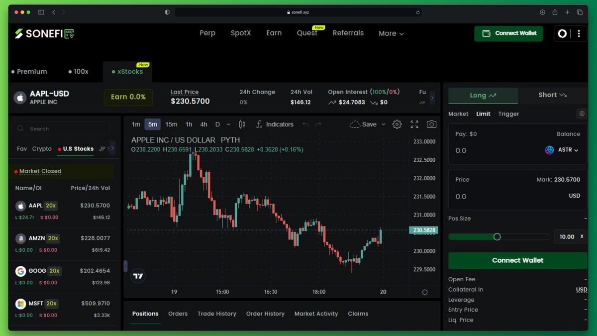 SoneFi | Soneium ๐ฟ (@sonefi_xyz) on Twitter photo Trade #RWA without borders, or limits on <a href="/soneium/">Soneium ๐ฟ</a>
๐ฒ 100% decentralized
๐ฅ Up to 20x leverage
๐ฐ Collateral in ASTR <a href="/AstarNetwork/">Astar Network</a>
๐ Powered by <a href="/PythNetwork/">Pyth Network ๐ฎ</a>
๐ BTC to ETH. Apple to Tesla. It's all on sonefi.xyz Trade #RWA without borders, or limits on <a href="/soneium/">Soneium ๐ฟ</a>
๐ฒ 100% decentralized
๐ฅ Up to 20x leverage
๐ฐ Collateral in ASTR <a href="/AstarNetwork/">Astar Network</a>
๐ Powered by <a href="/PythNetwork/">Pyth Network ๐ฎ</a>
๐ BTC to ETH. Apple to Tesla. It's all on sonefi.xyz