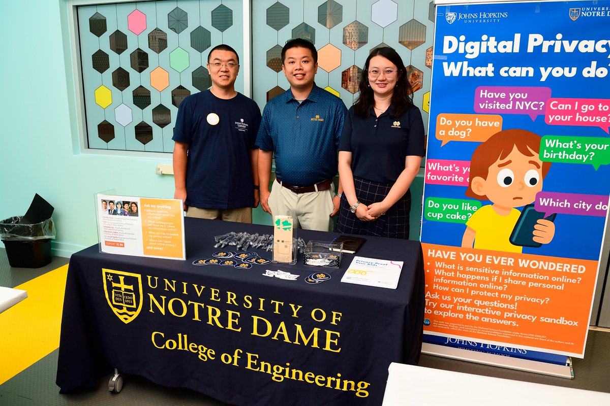 Lucy Family Institute for Data & Society (@lucy_institute) on Twitter photo At <a href="/NMNH/">Smithsonian NMNH</a>, an interactive exhibit used AI-generated personas to help kids explore real-world privacy choices—developed by <a href="/NotreDame/">University of Notre Dame</a> & <a href="/JohnsHopkins/">Johns Hopkins University</a> researchers as part of an <a href="/NSF/">U.S. National Science Foundation</a>-funded project.
🔗 lucyinstitute.nd.edu/news-events/20…
<a href="/JHUCompSci/">JHU Computer Science</a>
<a href="/ND_CSE/">Notre Dame CSE</a> At <a href="/NMNH/">Smithsonian NMNH</a>, an interactive exhibit used AI-generated personas to help kids explore real-world privacy choices—developed by <a href="/NotreDame/">University of Notre Dame</a> & <a href="/JohnsHopkins/">Johns Hopkins University</a> researchers as part of an <a href="/NSF/">U.S. National Science Foundation</a>-funded project.
🔗 lucyinstitute.nd.edu/news-events/20…
<a href="/JHUCompSci/">JHU Computer Science</a>
<a href="/ND_CSE/">Notre Dame CSE</a>