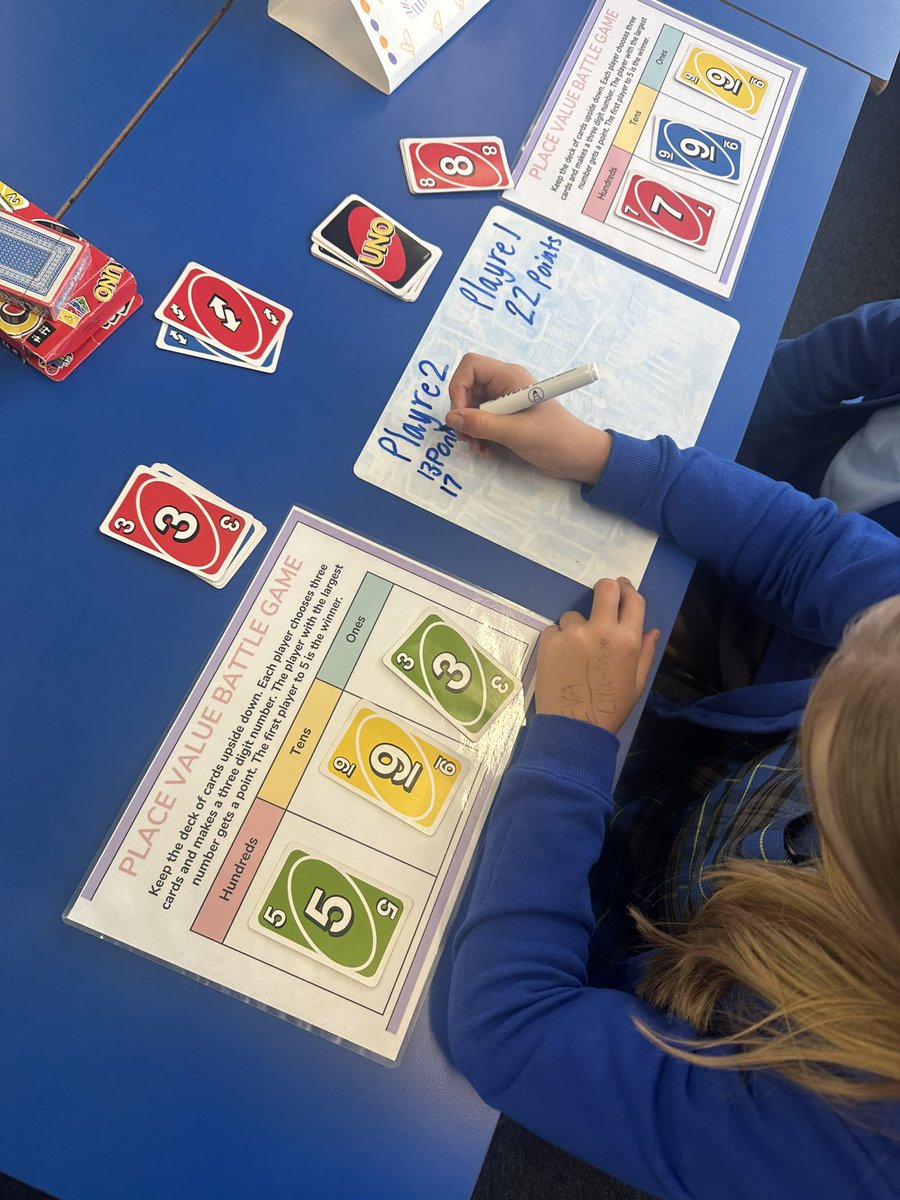 MissDuffyy's tweet photo. P4/3 exploring place value today. The place value battle game was a firm favourite 😻 https://t.co/7RL4mKksLj