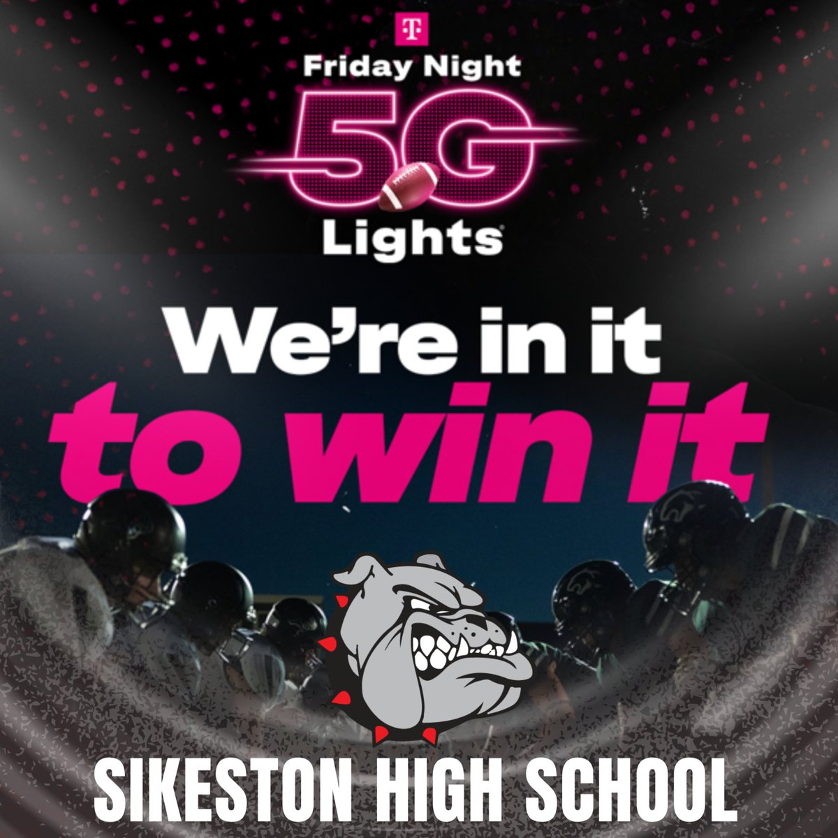 Sikestonsports's tweet photo. Help us out by sharing this post!  Retweet it, share it on Facebook, and Instagram.  Let's show them what Bulldog nation is all about! #FN5GL, #Sweepstakes and @TmobileSikestonAthletics https://t.co/qIt2CInhLV
