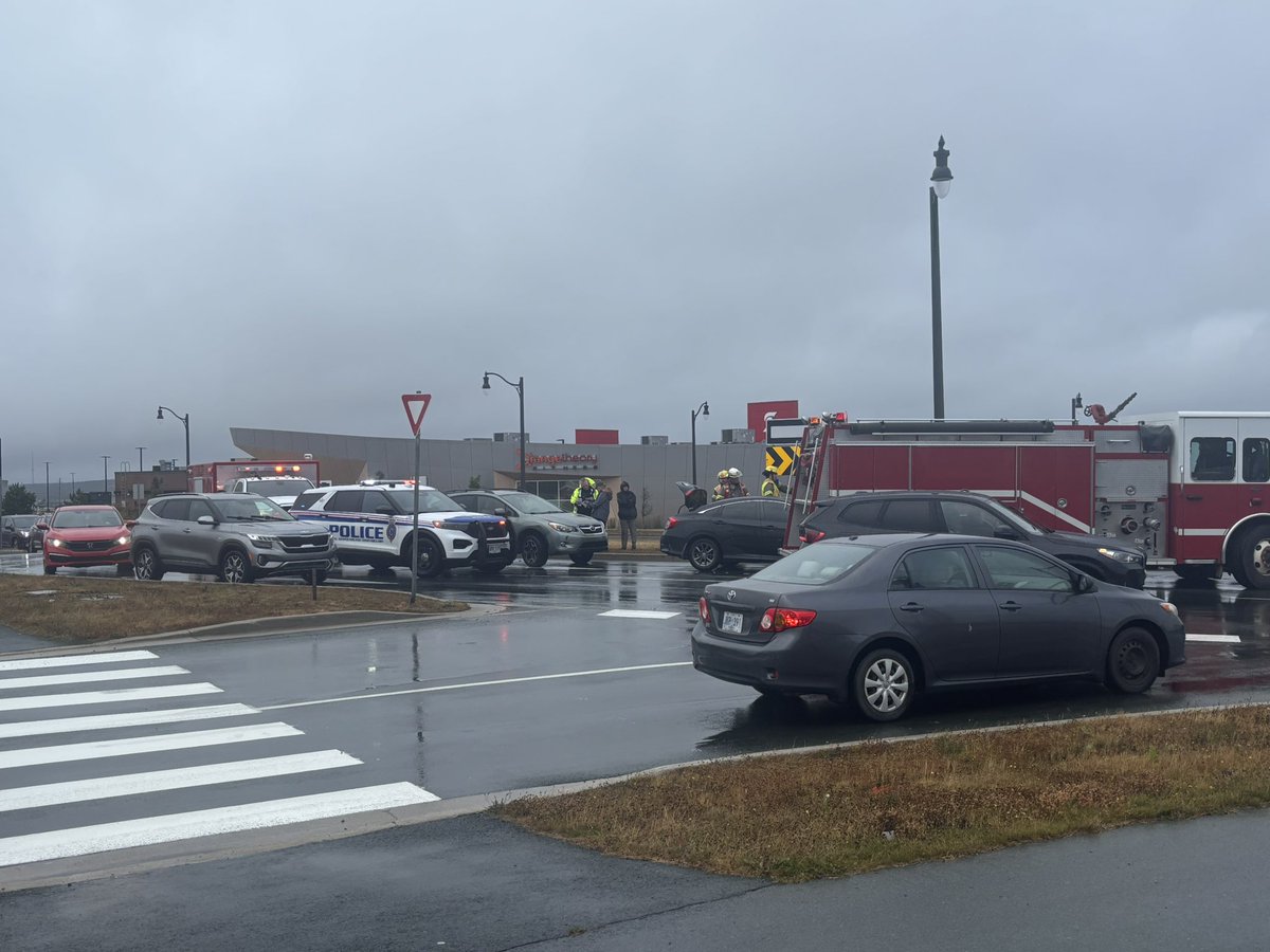 A minor collision has traffic slowed at the roundabout of Danny Drive and Beaumont Hamel Way, one person is being assessed by paramedics. #nltraffic