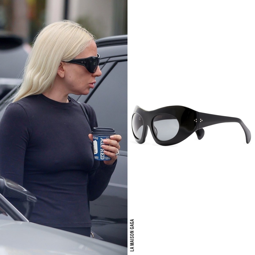 LaMaisonGaga_'s tweet photo. Gaga was seen in Malibu yesterday, wearing @Skims long-sleeved tee, #PortTanger "Ruh" shield sunnies, @Hermes_Paris "Mini Kelly" bag from #MaterialGood along with her custom Labubu charm by @marko__monroe, and #Balenciaga "Monday" sneakers. https://t.co/FNZMM3EuDo