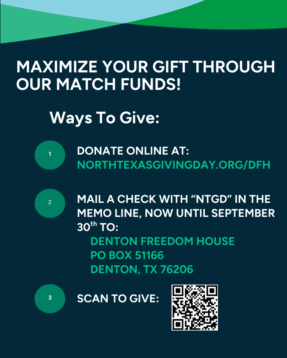 dfh_house's tweet photo. North Texas Giving Day is coming up in the month of September! Lives are being mended through your generous support! Please pray and prepare to give, where your impact reaches farther through our match funds! #northtexasgivingday #dfh https://t.co/dFTbBSN4CY