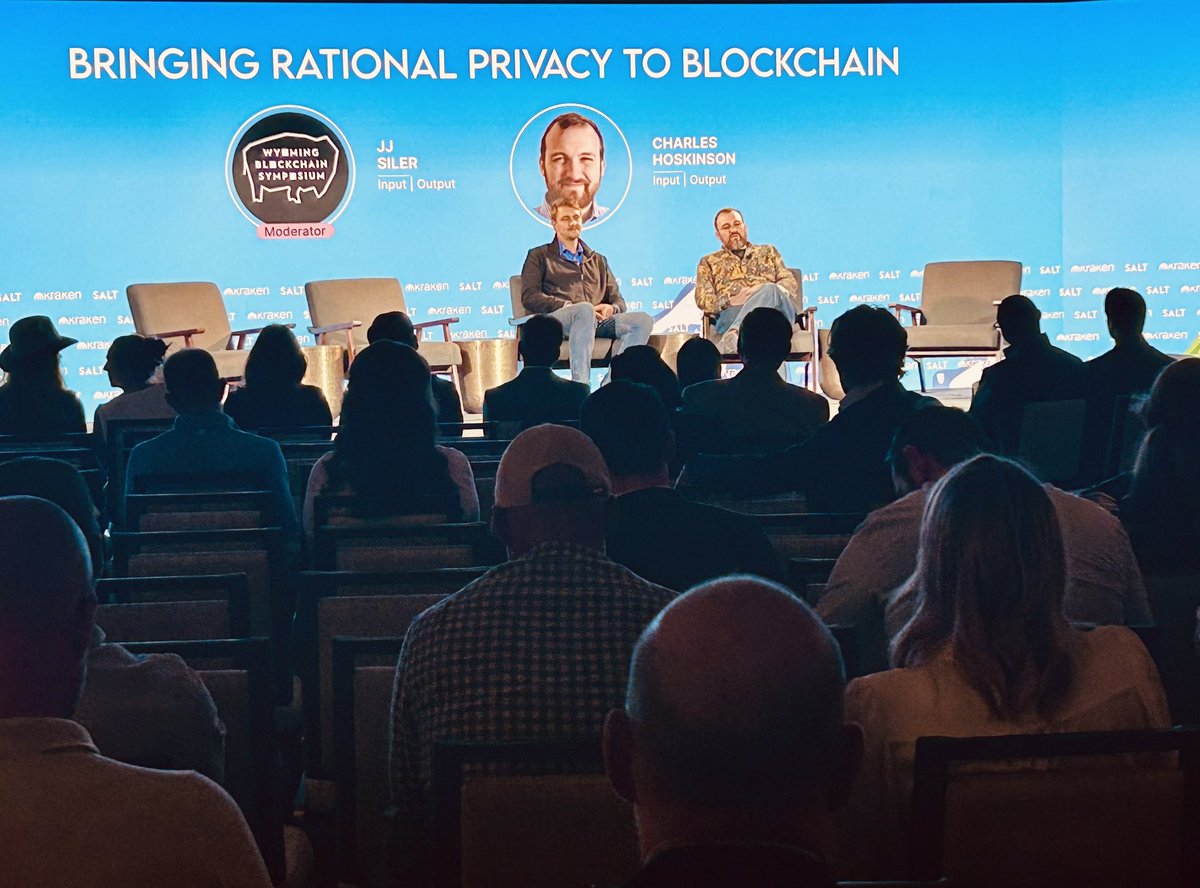 Just In: @IOHK_Charles takes the stage at the @SALTConference Wyoming  Blockchain Symposium — discussing @Cardano and the future of rational  privacy on blockchain. #WBS2025 @MidnightNtwrk #ADA $ADA #Cardano  @CardanoFeed