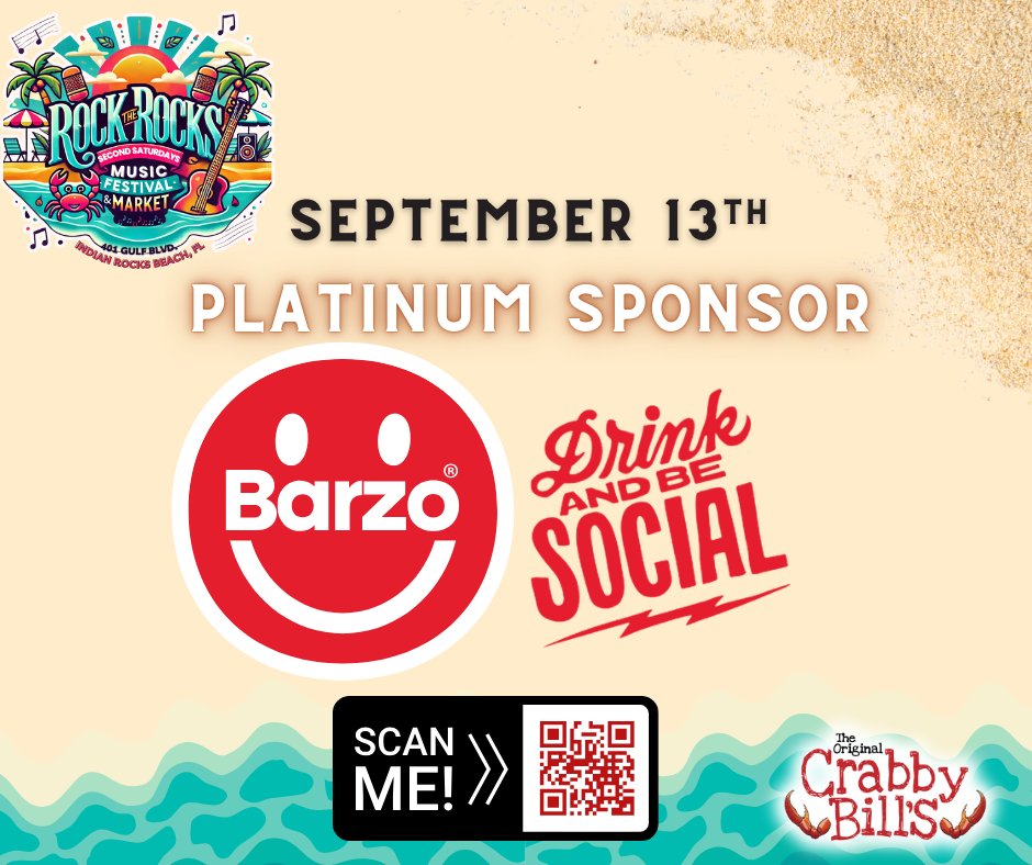 Platinum Sponsor 💎: Barzo—the new social app connecting YOU to bars, bartenders &amp; the people you party with.
Subscribers get 8 FREE drinks/month (1 per participating bar).
🚀 Launching in September + onsite Sat, Sept 13 at Rock the Rocks!
More: barzo.com