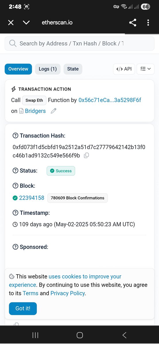 mrr_Moein's tweet photo. @Bridgersxyz Subject: Help with Incomplete Swap
Hi Bridgers Support Team.
I recently made a swap on your platform, but it didn’t complete successfully. Here are the details:
Transaction ID / Hash: [ 0xfd073f1d5cbfd19a2512a51d7c27779642142b13f0c46b1ad9132c549e566f9b]
Date &amp; Time: [may/02/2025] https://t.co/08ux3dLtYE