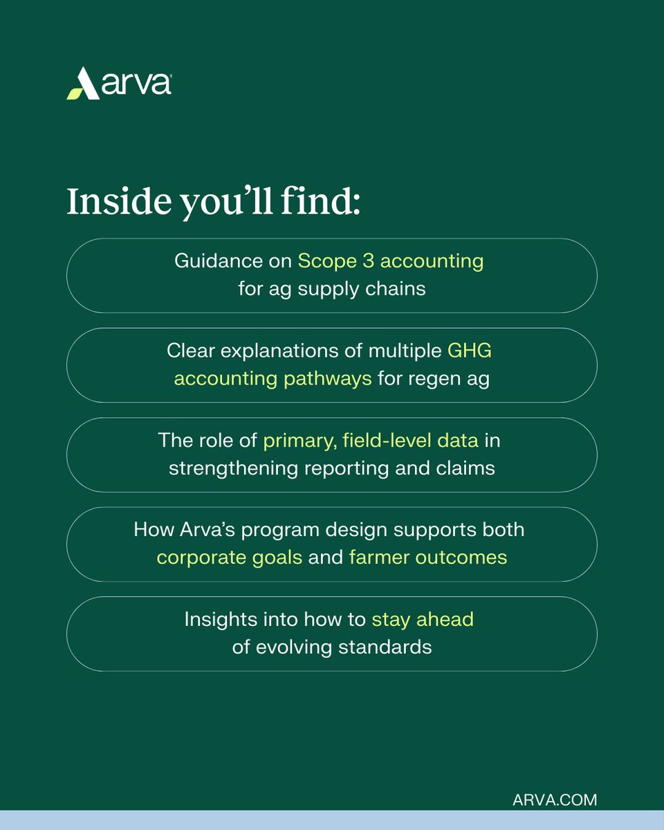 Data, collaboration, and trust will be the future of Scope 3 programs.

The Arva team is heading to Chicago for the Carbon Accounting in Agricultural Supply Chain Summit tomorrow. Perfect timing to share our new white paper on Supply Chain Decarbonization—a practical roadmap for