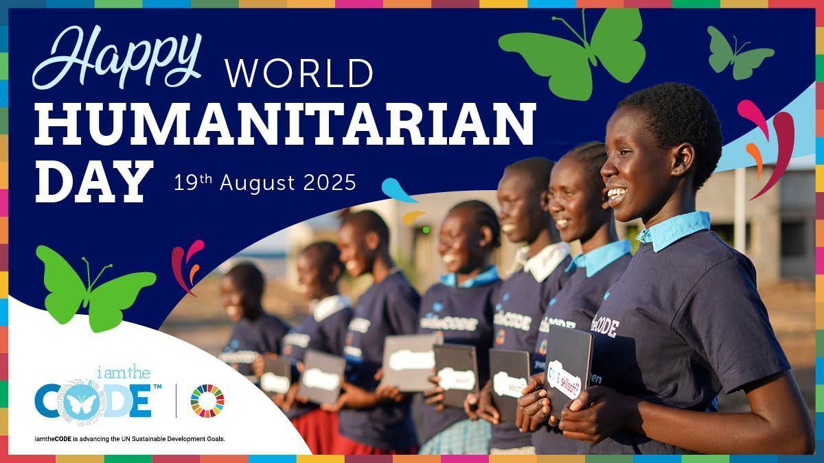 i_amthecode's tweet image. 🌍✨ Happy #WorldHumanitarianDay!
Grateful to our founder, Lady Marieme @mjamme, our partners, donors, team, trustees & Board of Advisors for empowering girls worldwide to code & thrive. 💻📚
Join us or donate, link in bio.
#iamtheCODE #KindnessInAction #DigitalSkillsForAll