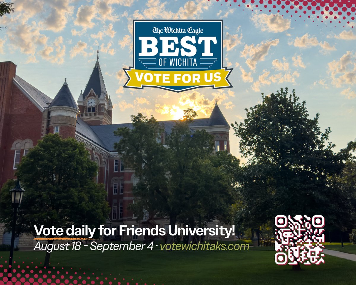 🗳️Voting is open for Best of Wichita!
Vote for Friends once per day every day at votewichitaks.com now through Friday, September 5! 🌟

Good luck to all the other nominees! 🍀
Share this post with and use #BestofWichita #MyFriendsU
