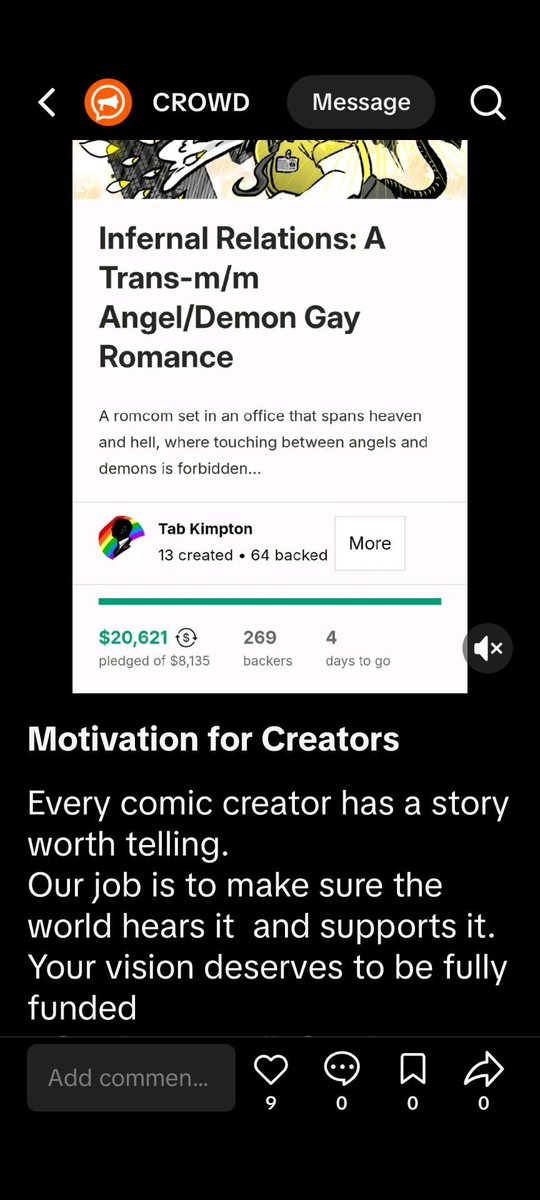 Heres a new one for yah, a 'kickstarter marketing company' called CROWD has been taking screenshots of my kickstarter and posting it on tiktok to imply that they did the marketing for it. Anyone know what I can do about that? Anyone who uses tiktok feel free to report it I guess?