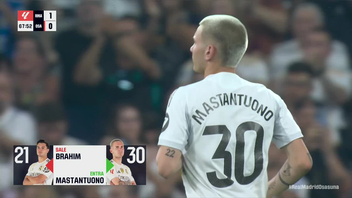 Franco #Mastantuono hace su debut en #RealMadrid