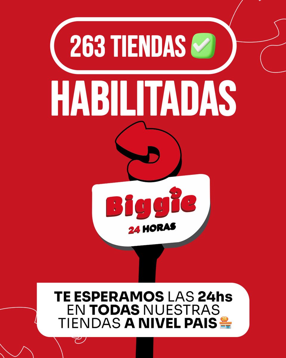 ¡Todas nuestras sucursales HABILITADAS! ✅🎉
Te esperamos siempre, las 24hs 🏪