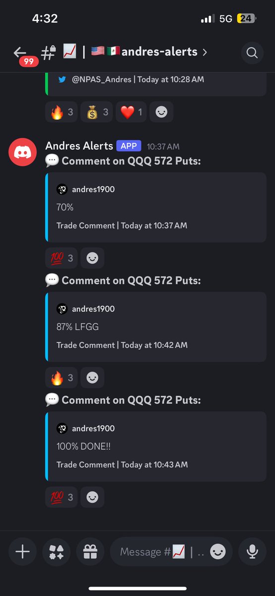 SpxSlayers's tweet photo. SpxSlayers Recap🍀

6450c was provided here on x for free. turn notis and follow for another beautiful trade tomorrow.

🟩  $QQQ — 570p | 0.52 → 1.56 200%
🟩  $SPX — 6450c | 4.15 → 11.60 179%
🟩  $QQQ — 572p | 1.29 → 2.58 100%
🟩  $SPX — 6430p | 2.80 → 5.35 91%
🟩  $SPX — 6415c | 2.20 → 3.80 72%
🟩  $SPX — 6445c | 9.30 → 15.20 63%
🟩  $SPX — 6415c | 4.10 → 6.20) 50%
🟩  $SPX — 6420  |  (50%)