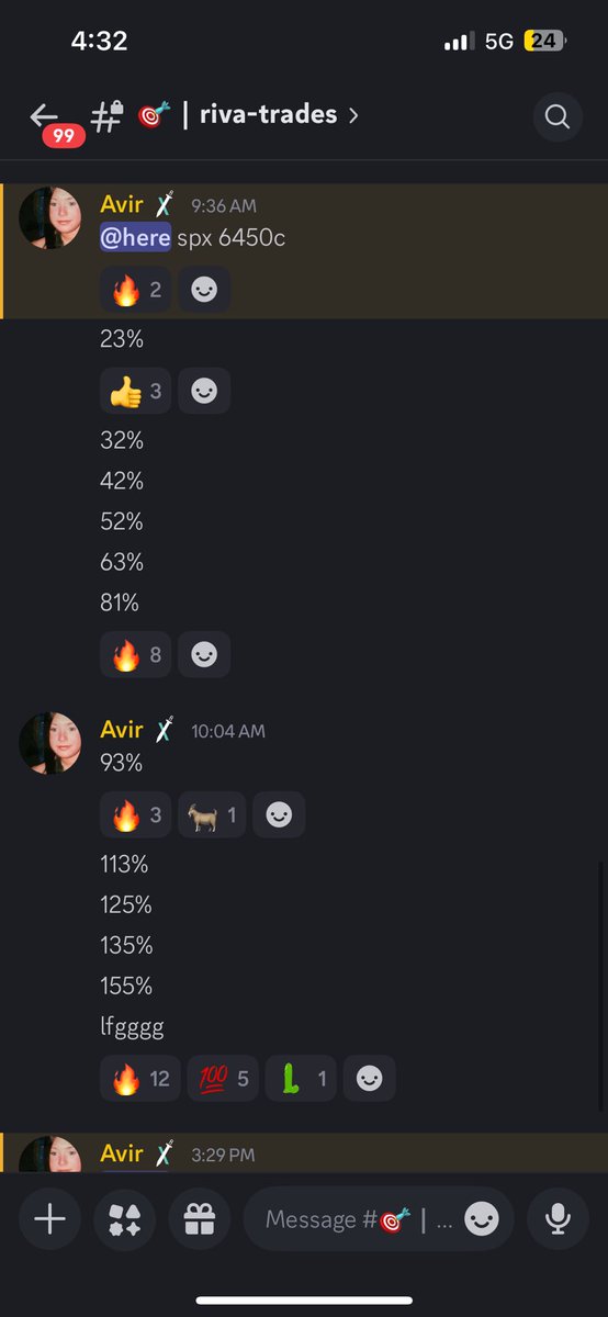 SpxSlayers's tweet photo. SpxSlayers Recap🍀

6450c was provided here on x for free. turn notis and follow for another beautiful trade tomorrow.

🟩  $QQQ — 570p | 0.52 → 1.56 200%
🟩  $SPX — 6450c | 4.15 → 11.60 179%
🟩  $QQQ — 572p | 1.29 → 2.58 100%
🟩  $SPX — 6430p | 2.80 → 5.35 91%
🟩  $SPX — 6415c | 2.20 → 3.80 72%
🟩  $SPX — 6445c | 9.30 → 15.20 63%
🟩  $SPX — 6415c | 4.10 → 6.20) 50%
🟩  $SPX — 6420  |  (50%)