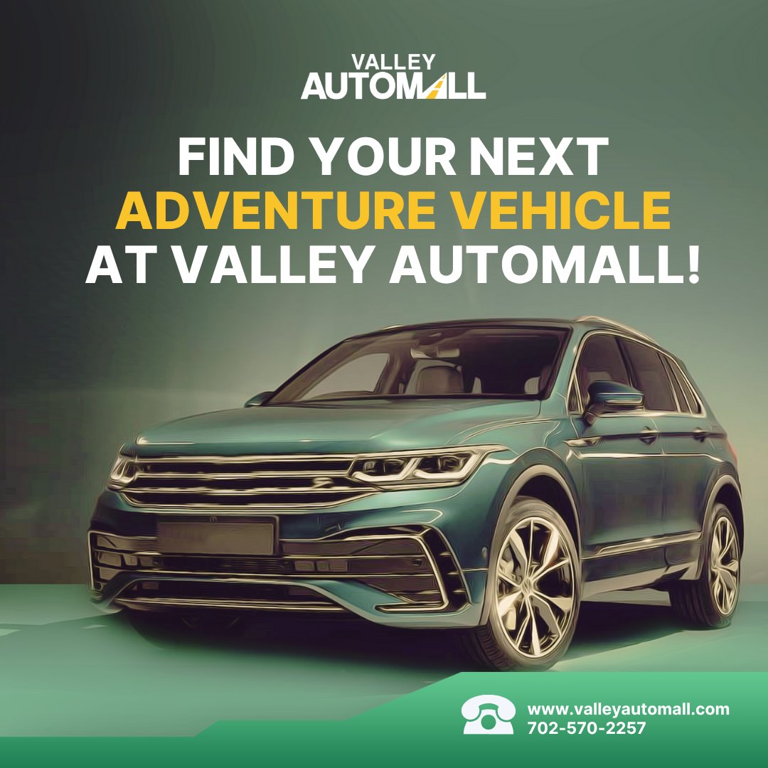 🚙💨 Ready to experience the thrill of the open road? Find your next adventure vehicle at Valley Automall!

#AdventureAwaits #NewCarFeeling #AutoSales #TopBrands #CarLove #ValleyAutoMall #CarSelection #FamilyVehicles #FindYourCar