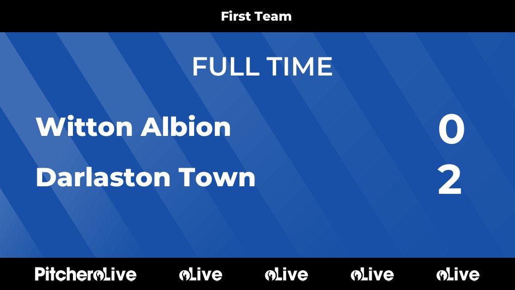 FULL TIME: Witton Albion 0 - 2 Darlaston Town
#WITDAR #Pitchero
darlastontown1874fc.com/teams/116581/m…