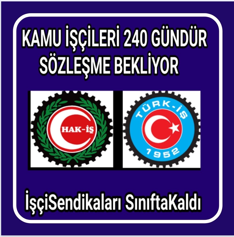 <a href="/06isciplatformu/">İşçi Platformu</a> İşçiSendikaları SınıftaKaldı
<a href="/RTErdogan/">Recep Tayyip Erdoğan</a> <a href="/isikhanvedat/">Prof. Dr. Vedat Işıkhan</a> 
<a href="/turkiskonf/">TÜRK-İŞ</a> <a href="/hakiskonf/">HAKİŞ KONFEDERASYONU</a>