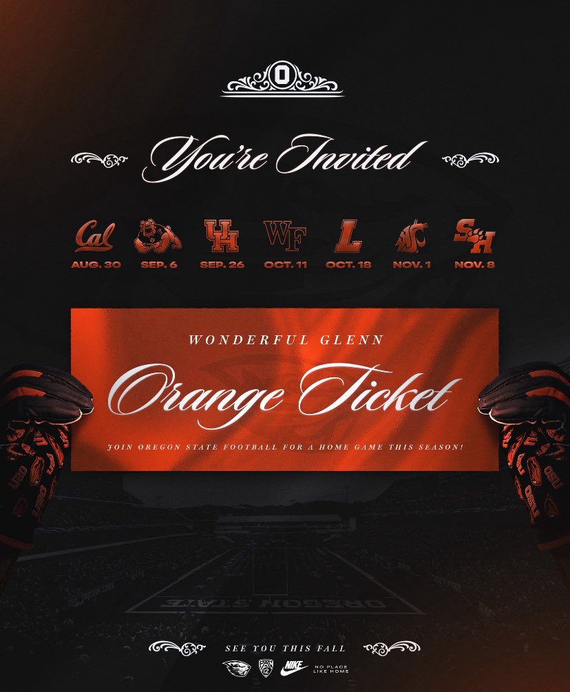 Thank you <a href="/BeaverFootball/">Oregon State Football</a> for the game invite!!