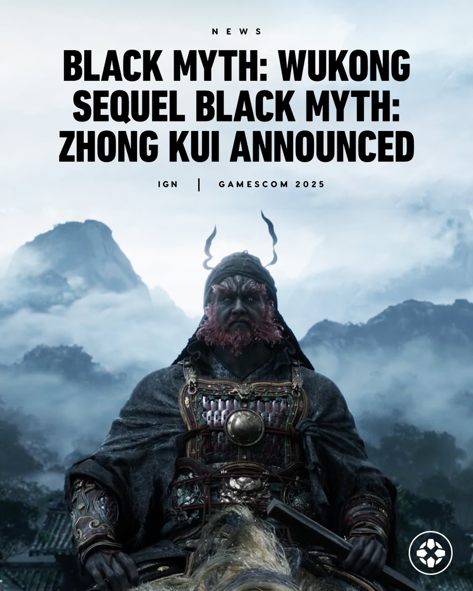 Black Myth: Zhong Kui, the Black Myth: Wukong sequel revealed at #gamescom2025, features a "ghost-catching god who wanders between hell and earth." bit.ly/3JpqY3u

#OpeningNightLive