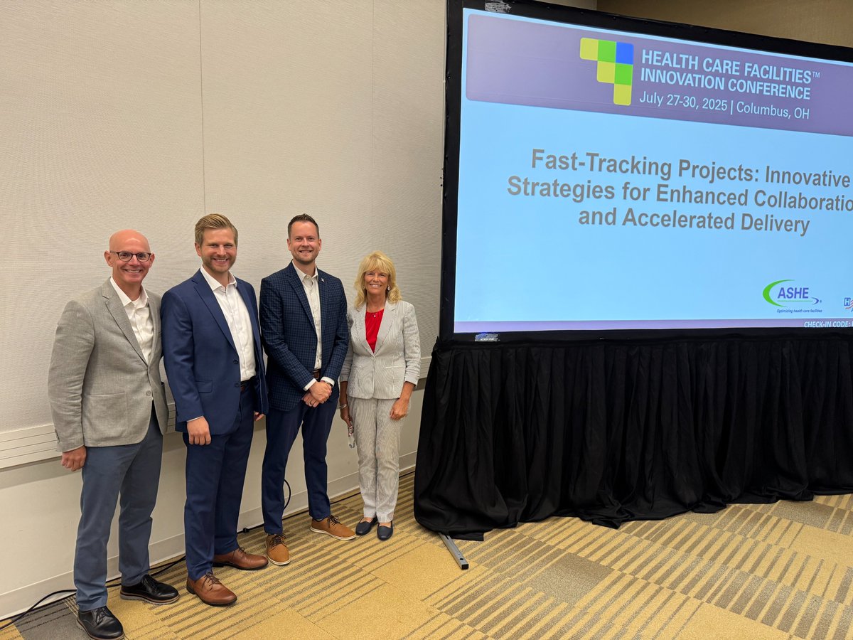 DanisBuilds's tweet photo. We recently presented with Mount Carmel Health, Hplex Solutions Inc, and HGA at at the Health Care Facilities Innovation Conference, and it was a great success! We'll be presenting on this topic again at the Healthcare Design Conference + Expo.
#DanisBuilds #PlanInnovateBuild https://t.co/UMltV7zoOa