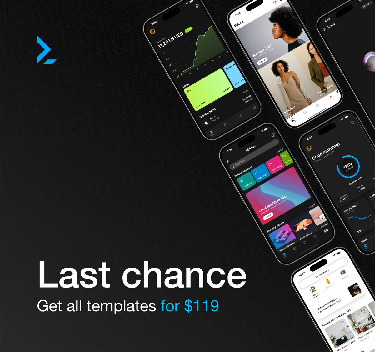 Thomino (@thominodesign) on Twitter photo Last chance to get lifetime access to all present and future templates for $119 on native-templates.com
Will be increasing the price in 2 days.
All templates are built with <a href="/expo/">Expo</a> <a href="/nativewindcss/">Nativewind</a> and <a href="/reactnative/">React Native</a> Last chance to get lifetime access to all present and future templates for $119 on native-templates.com
Will be increasing the price in 2 days.
All templates are built with <a href="/expo/">Expo</a> <a href="/nativewindcss/">Nativewind</a> and <a href="/reactnative/">React Native</a>