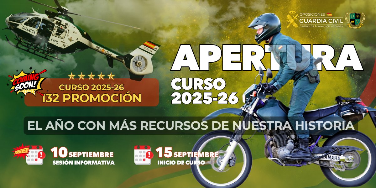 ¿Quieres conocer otro nivel de estudio?
Empieces de cero o seas veterano te vamos a ofrecer una metodología adaptada a ti, con la que por fin lo vas a conseguir.
¡Esta 132 te convertirás en Guardia Civil! 💚
⏰10sept-16:00h. Te lo contaremos todo aquí: youtube.com/@preparadordav…