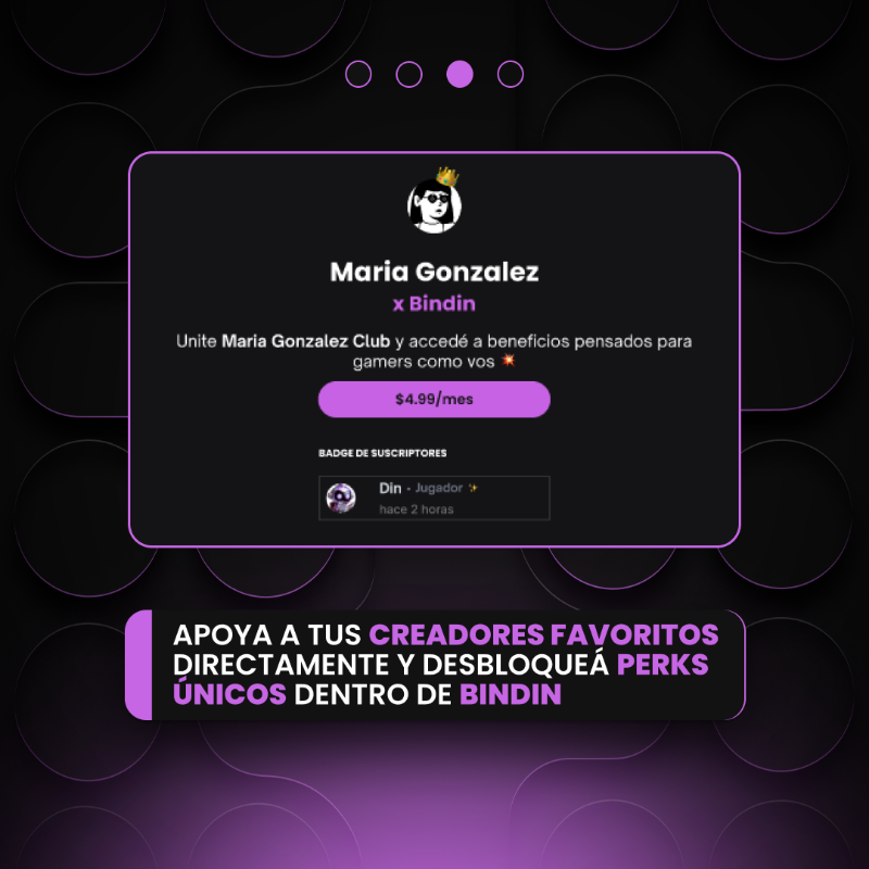 bindin_gg's tweet photo. 👀 SNEAK PEEK: Suscripciones 👀

Muy pronto vas a poder apoyar a tus creadores favoritos directamente dentro de Bindin.

A cambio vas a acceder a contenido exclusivo, sorteos y beneficios especiales pensados para vos.

Lo exclusivo está por llegar 👉 https://t.co/0ctVpW3AQq
