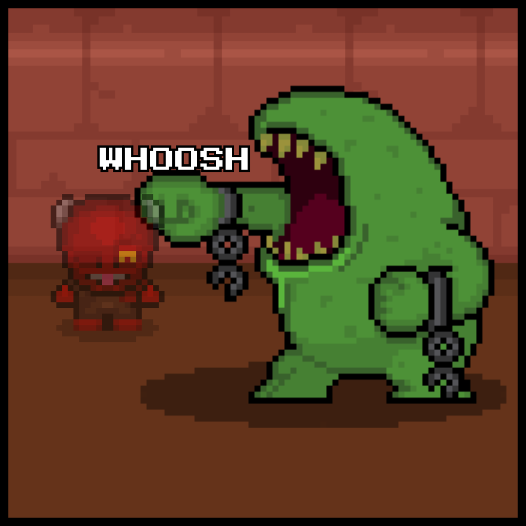 MIPixelStudios's tweet photo. 👊 Slobbermaw swings — but Little Devil’s faster.
Dodging, taunting, and hammering back with Triple Inferno blasts, the tide of battle is shifting.
But can he really keep this up…?
#Webcomic #PixelArt #IndieGame #LittleDevilComic #FantasyComic #IndieComics https://t.co/uKyYW3QUwS