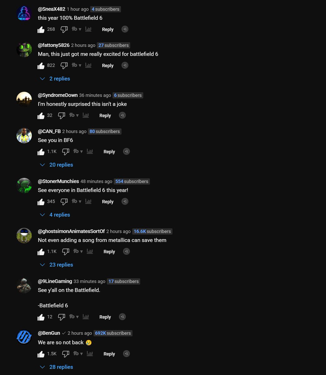 The top comments on the Black Ops 7 reveal trailer...