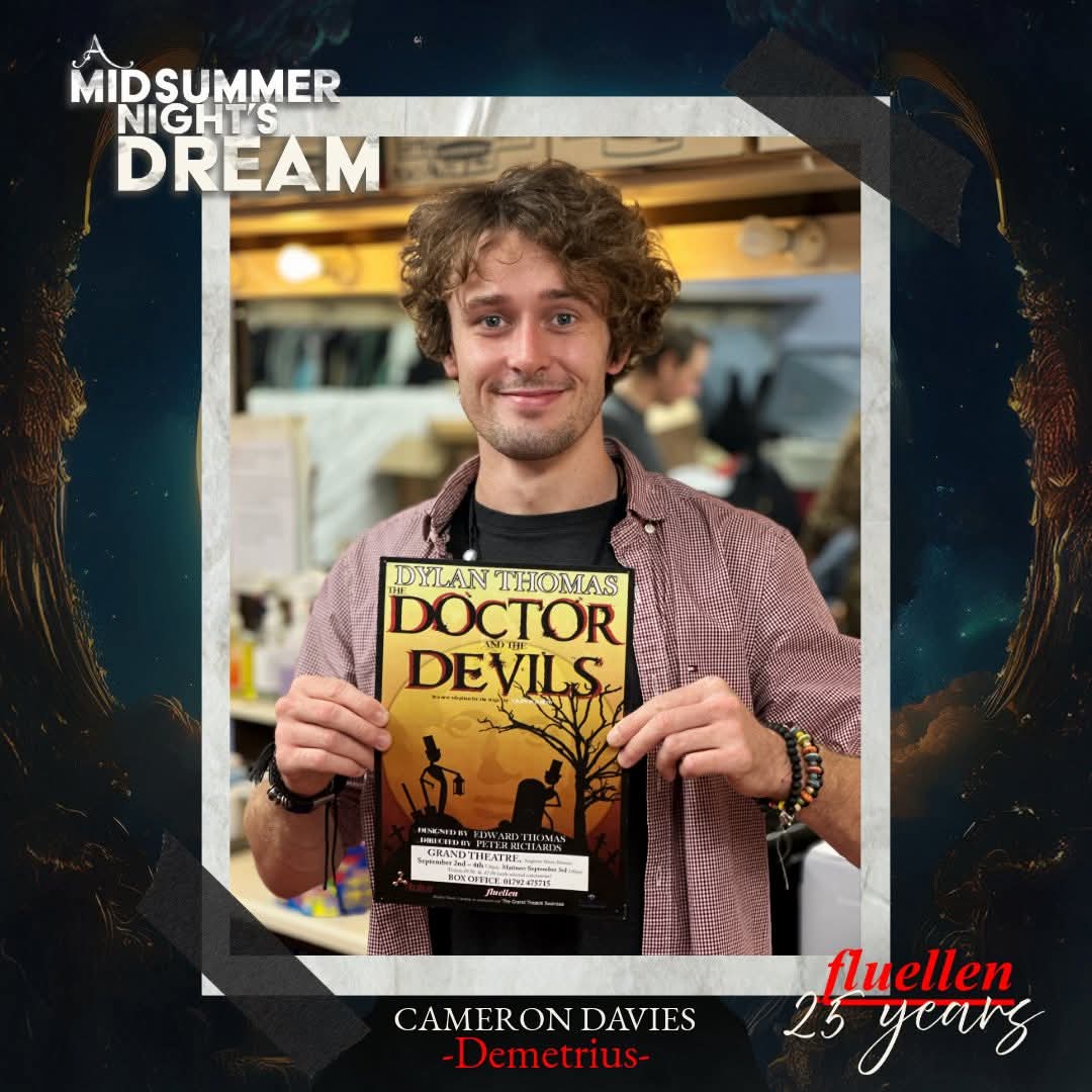 In the run up to our final show, A Midsummer Night’s Dream (kindly Sponsored by Peter Lynn and Partners) - each day we will be introducing a new member of our cast and taking a look at a Fluellen production from the last 25 years.
facebook.com/share/p/1BNtWW…