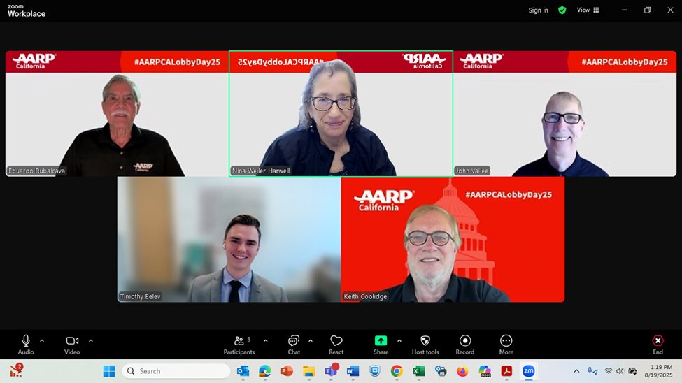 Thank you <a href="/Patterdude/">Joe Patterson</a> for meeting with <a href="/AARPCA/">AARP California</a> to
discuss our 2025 legislative priorities that focus on advancing Housing (SB 79), Transportation Safety (SB 71), and Paid Family Leave (SB 590).