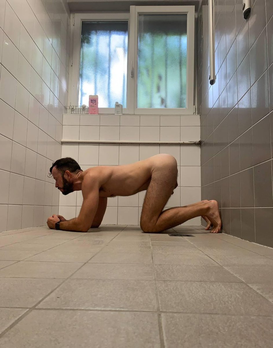 See how well Baby Markus taining is coming!? Broken down to the basics: knees, forearms, ass presented. No will, no future, just obedience. His only worth is being positioned like furniture. Ready to be of service and use. #BabyMarkus #DegradedSub