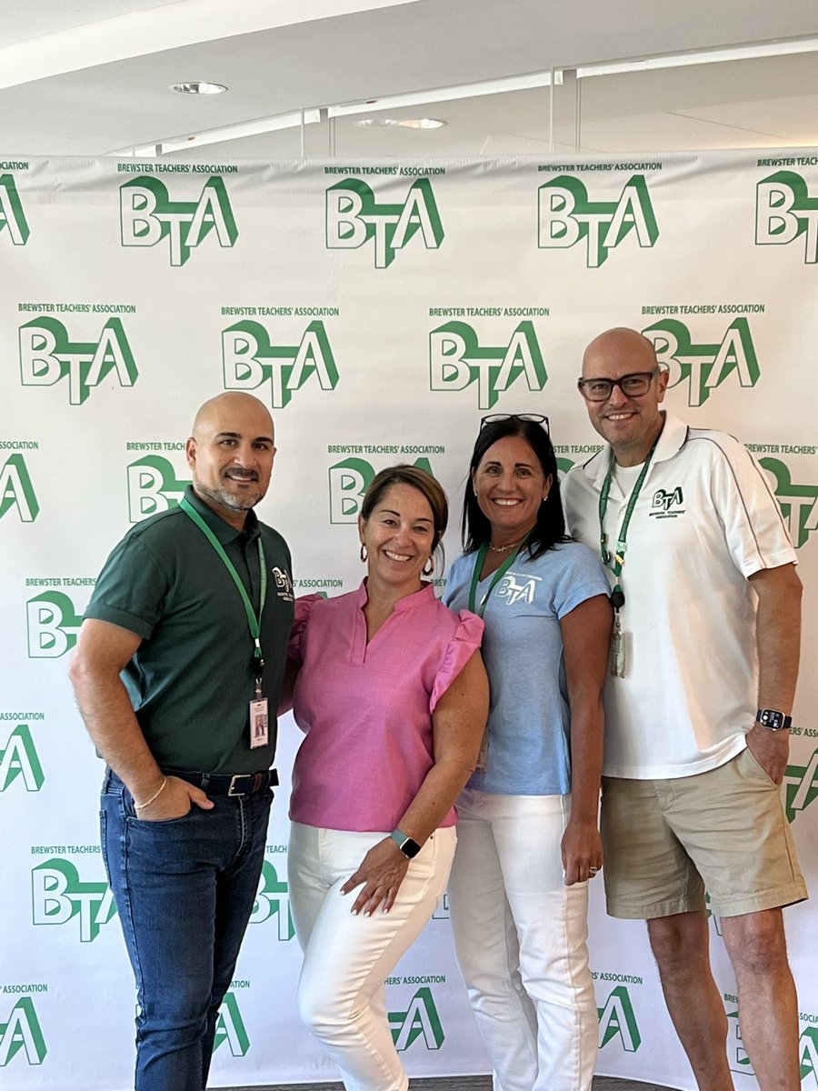 BrewsterTeacher's tweet photo. Scenes from New Teacher Orientation! 🍎 The Brewster Teachers’ Association was proud to welcome our newest members, share what it means to be part of our union family, and kick off the year together. 💪 Excited for all that’s ahead—welcome to BTA! #BrewsterPride #UnionStrong https://t.co/l8AaMcP8FC