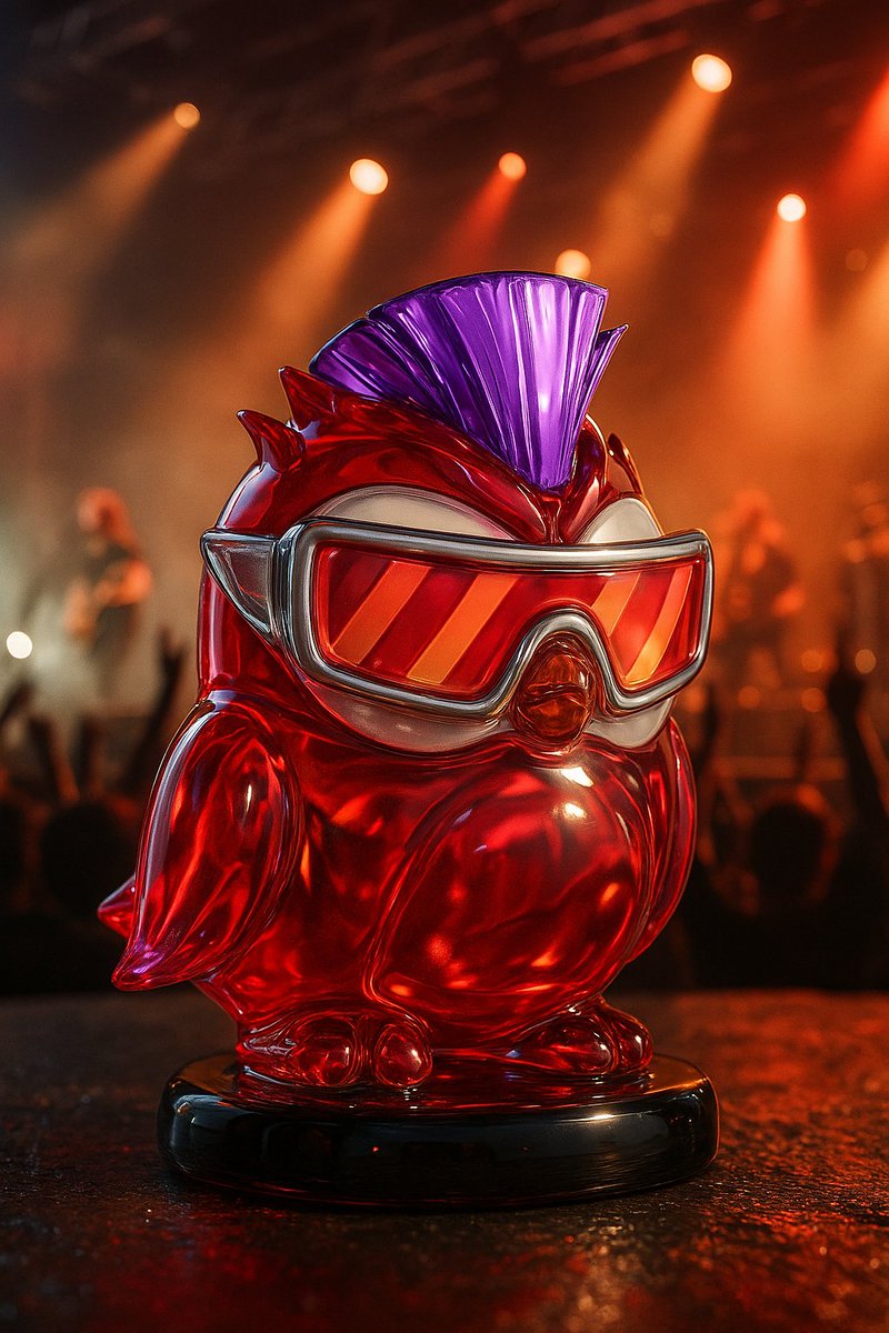 Shout out to <a href="/andvolkovs/">Andris🦉</a> for creating this sick 3D version of my <a href="/moonbirds/">Moonbirds</a> at a concert. Rock on! 🤘