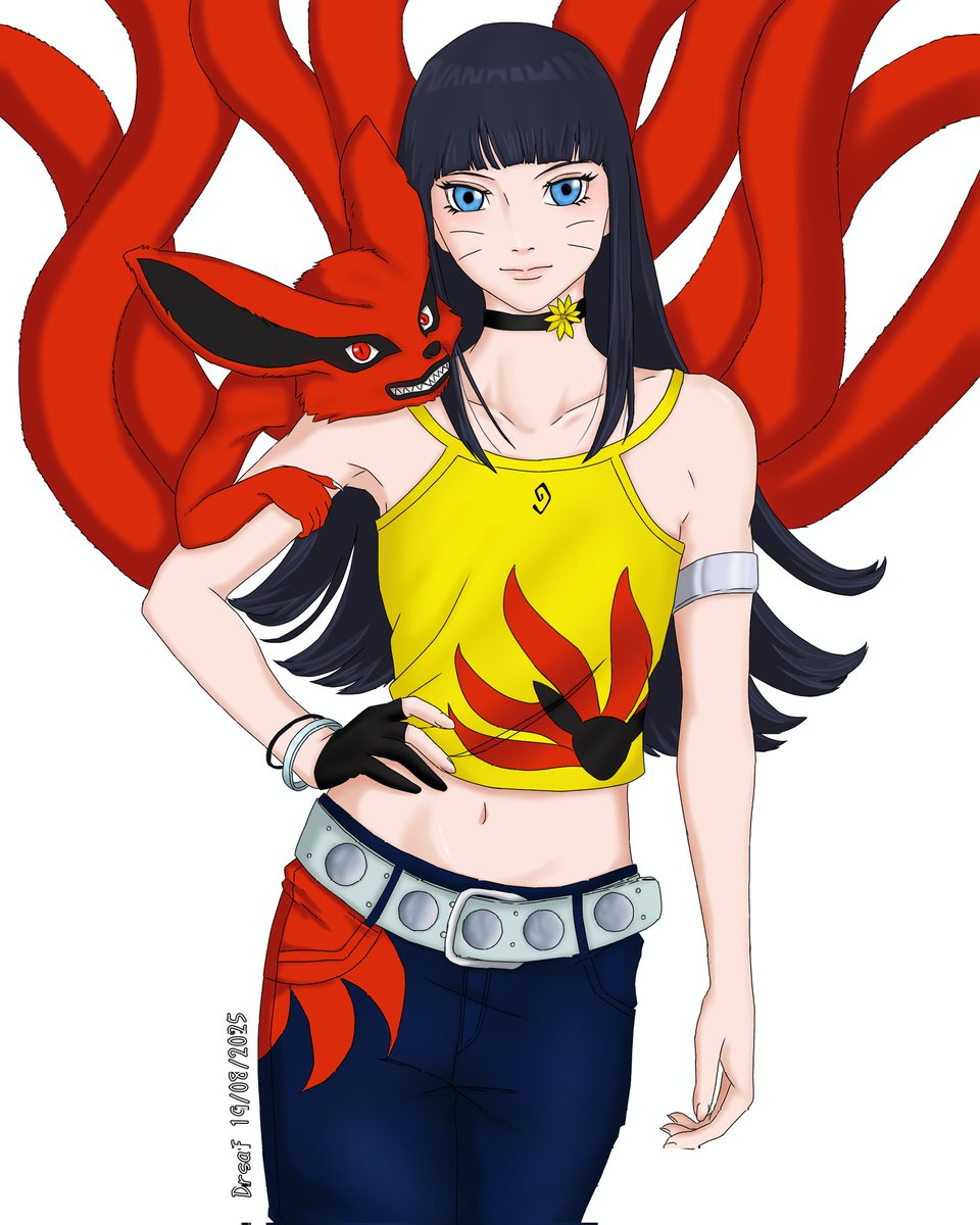 You are free to color it #Himawari #HimawariUzumaki #KURAMA