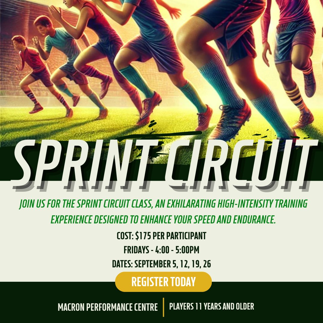FoothillsSoccer's tweet photo. Level up your game this September! ⚡ Join our Sprint Circuit for high-intensity drills that build speed, endurance &amp; power.

✅ Ages 11+
✅ Foothills members only

🔗 Register: https://t.co/6T8yapCk4r

#FoothillsProud #YYCSoccer #SprintCircuit #SpeedTraining https://t.co/lwTQjZa4pp